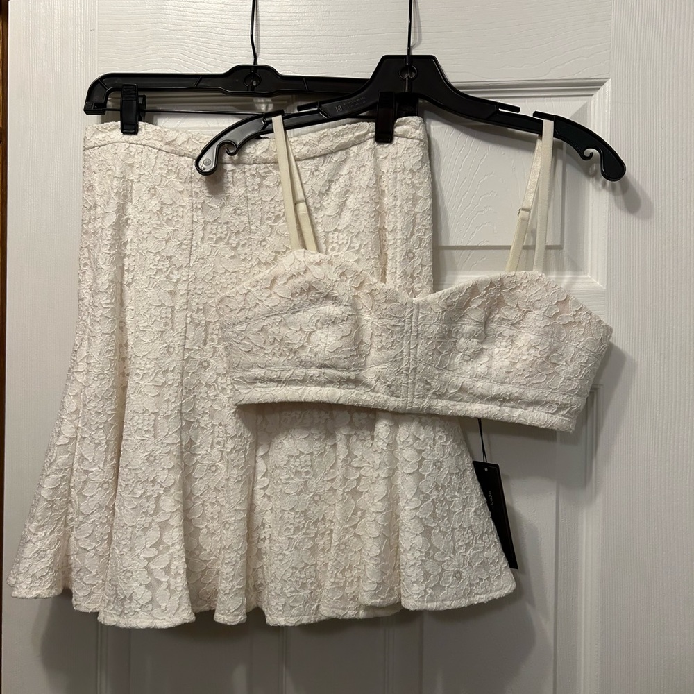 BCBGMAXAZRIA Two Piece Rachel Set in White